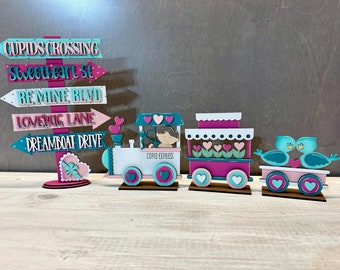 Valentine's train, lovebirds, seasonal decor, bundle or individual available, build your own