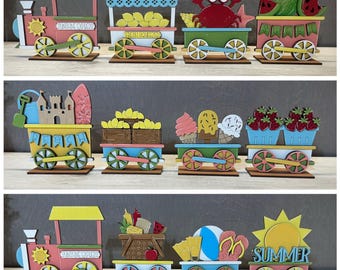 Summer train, beach decor, seasonal decor, bundle or individual available, build your own