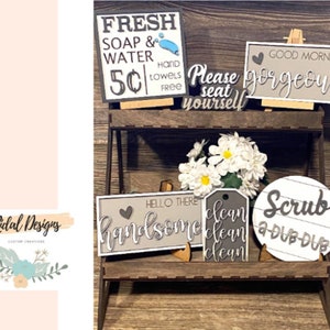 Bathroom tiered tray, every day tiered tray, home decor