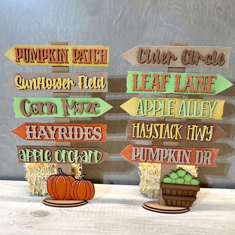 Fall Street Sign, Fall Decor, Seasonal Decor - Etsy