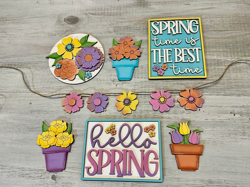 Spring Tiered Tray Set, Full Set Bundle, Tier Tray Decor - Etsy