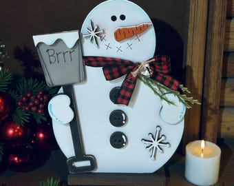 Small snowman sign, winter and Christmas decor