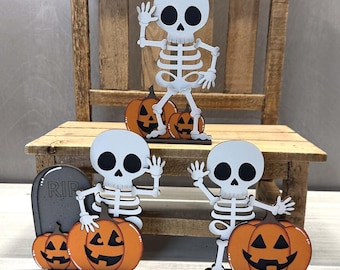 Standing skeletons, Halloween decor, seasonal decor, bundle or individual available