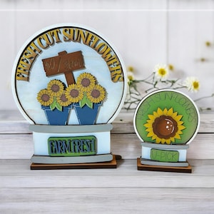 Sunflower interchangeable snowglobe, summer decor, interchangeable decor, fall decor