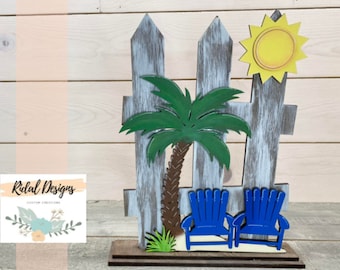 Beach chair interchangeable fence, available as add on or full kit, summer decor