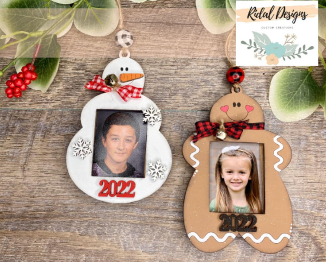 Picture Frame Christmas Ornament, One Ornament Included, Handmade 2022