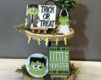 Frankenstein halloween tray, seasonal decor, bundle or individual available