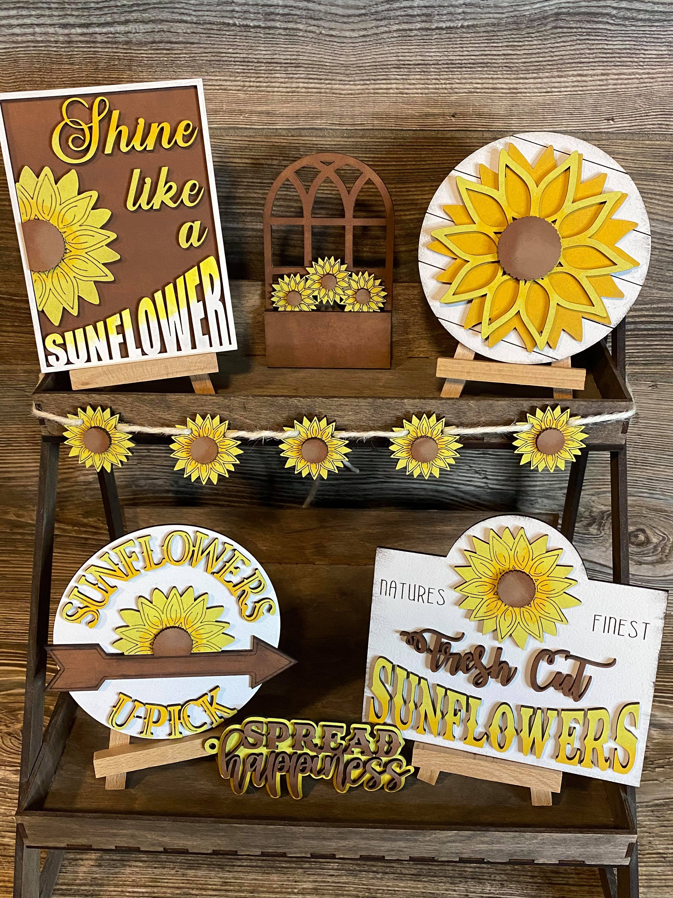 Sunflower Tiered Tray Set, Everyday Decor - Etsy