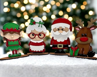 Santa Squad shelf sitters, winter decor, bundles available, Christmas decor