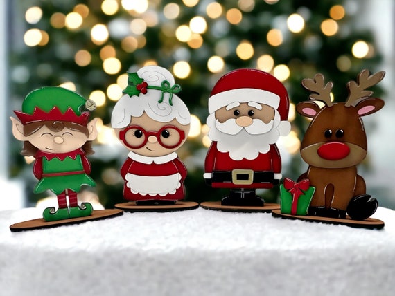 Santa Squad shelf sitters, winter decor, bundles available, Christmas decor