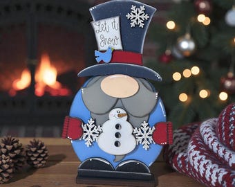 Winter gnome sign, winter and Christmas decor