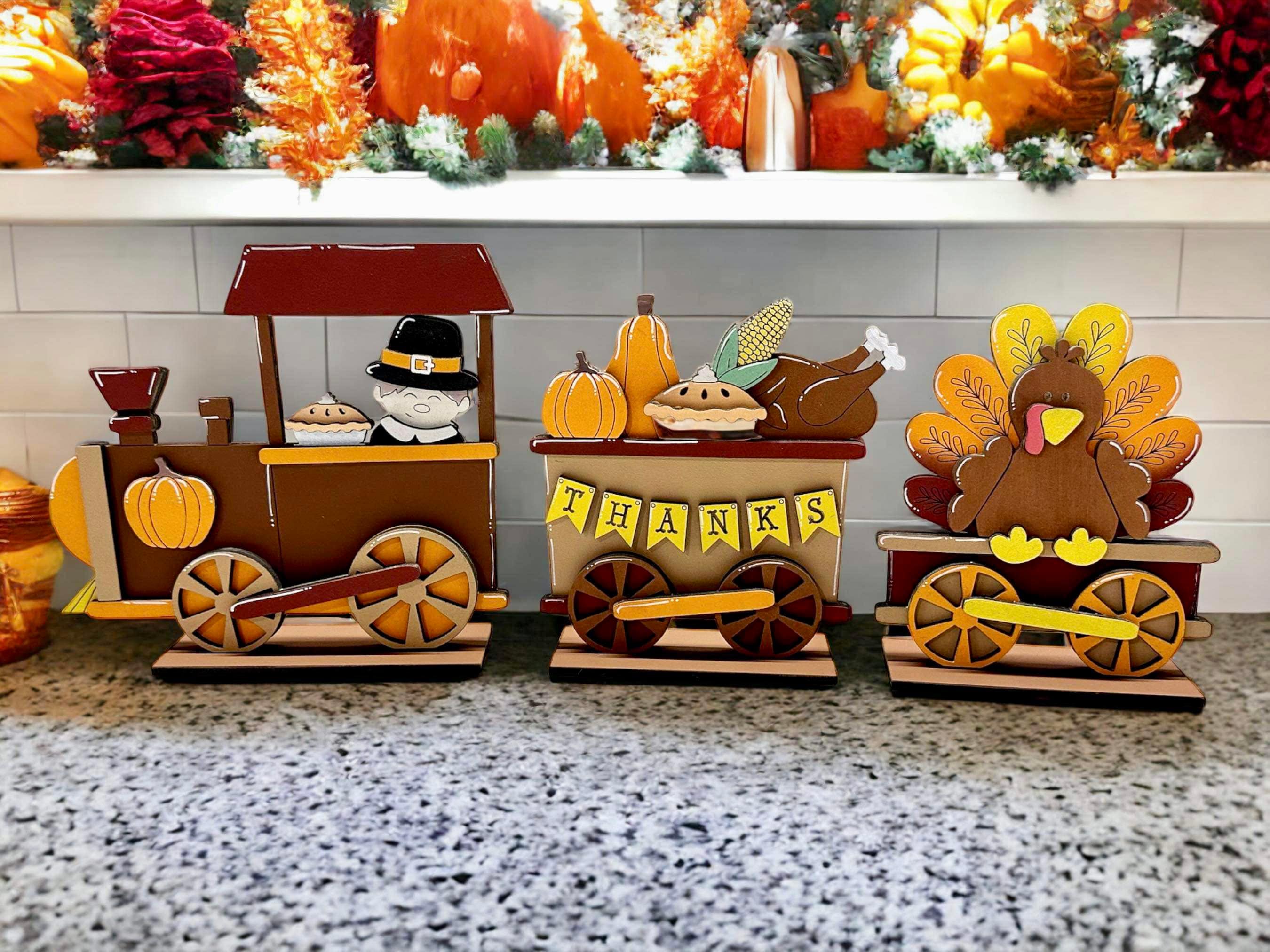 Thanksgiving train, fall decor, seasonal decor, bundle or individual available, build your own