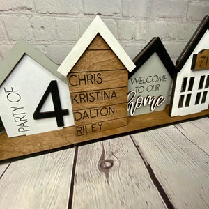 Personalized family sign Custom standing house centerpiece image 7