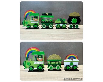 St Patrick's Day train, Leprechaun, seasonal decor, bundle or individual available, build your own