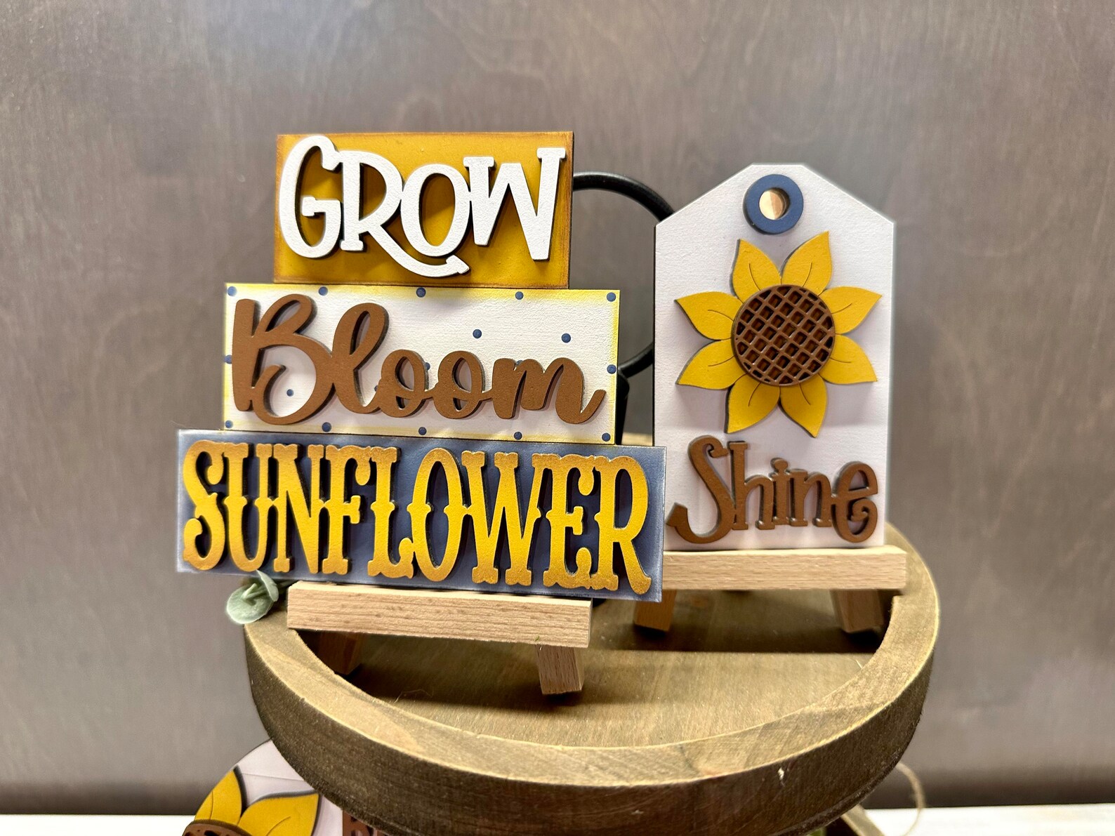 Sunflower Tiered Tray Set, Seasonal Decor, Everyday Decor, Fall - Etsy
