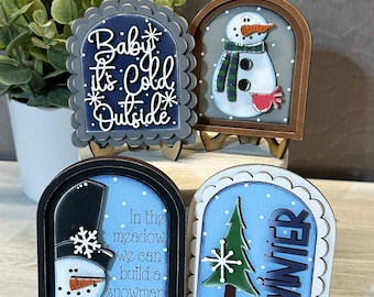 MINI Winter arch interchangeable sign, frames and inserts sold separately, seasonal decor, home decor, Winter decor