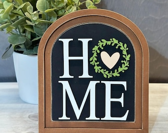 SMALL home insert arched interchangeable sign, frames and inserts sold separately, seasonal decor, home decor