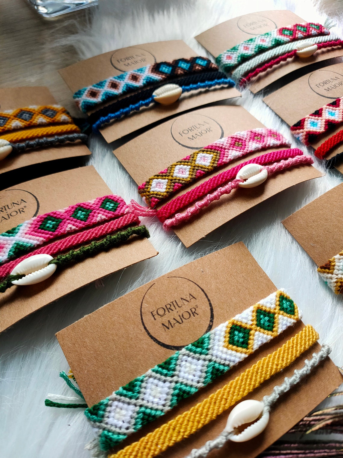 Set of Two Handmade Woven Brazilian Bracelets Made of Cotton Etsy