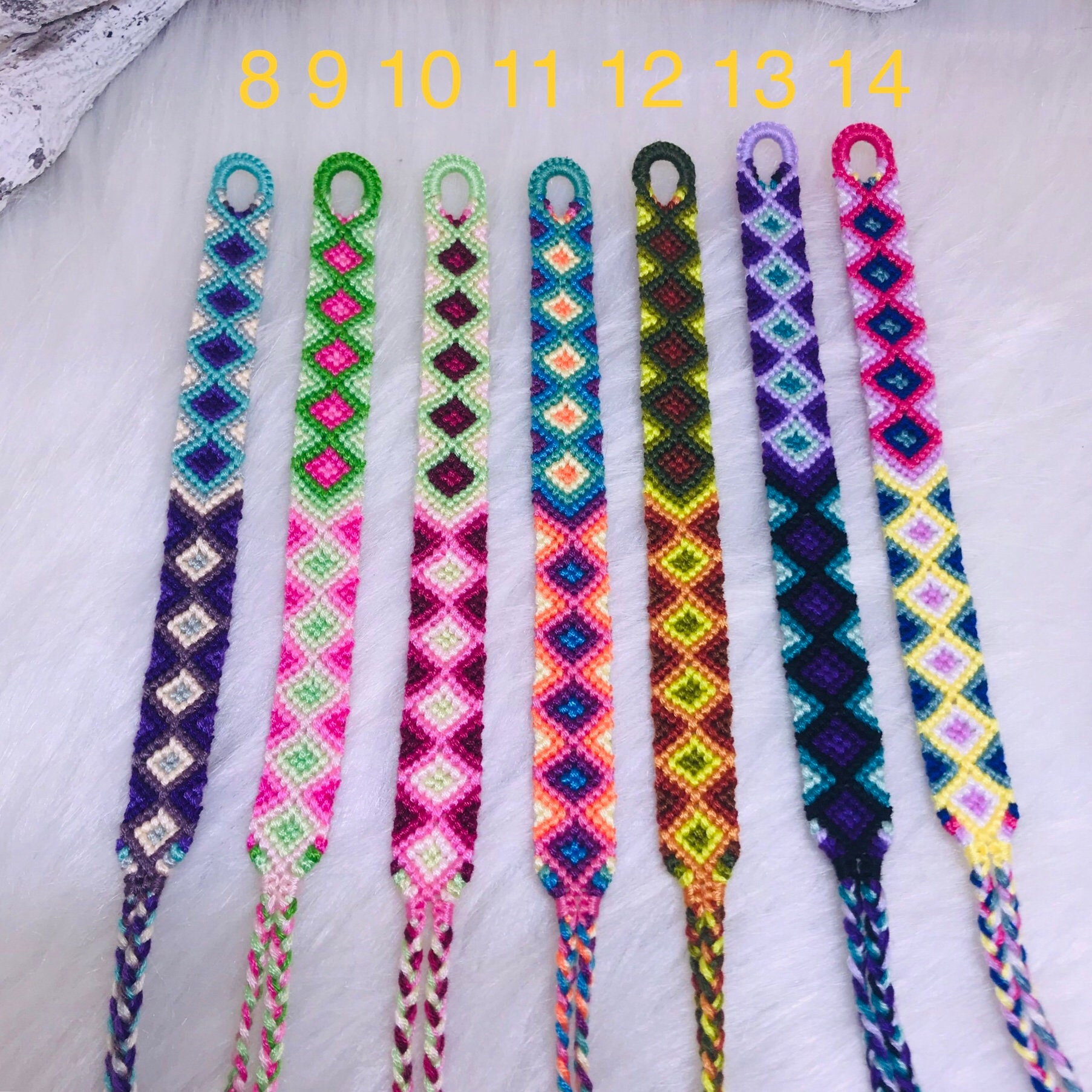 Pulseras brasileñas hechas a mano hechas de hilo bordado Etsy
