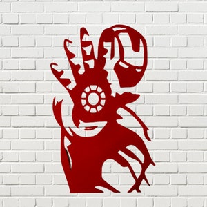 Iron Man, Iron man metal sign, Super Hero Wall Decor, Avengers Metal Sign