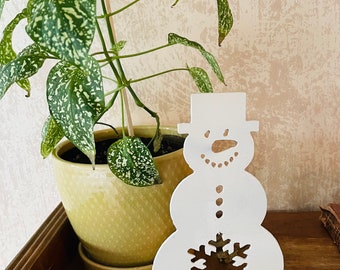 Snowman Christmas Decor, Winter decoration, Metal Standing Snowman