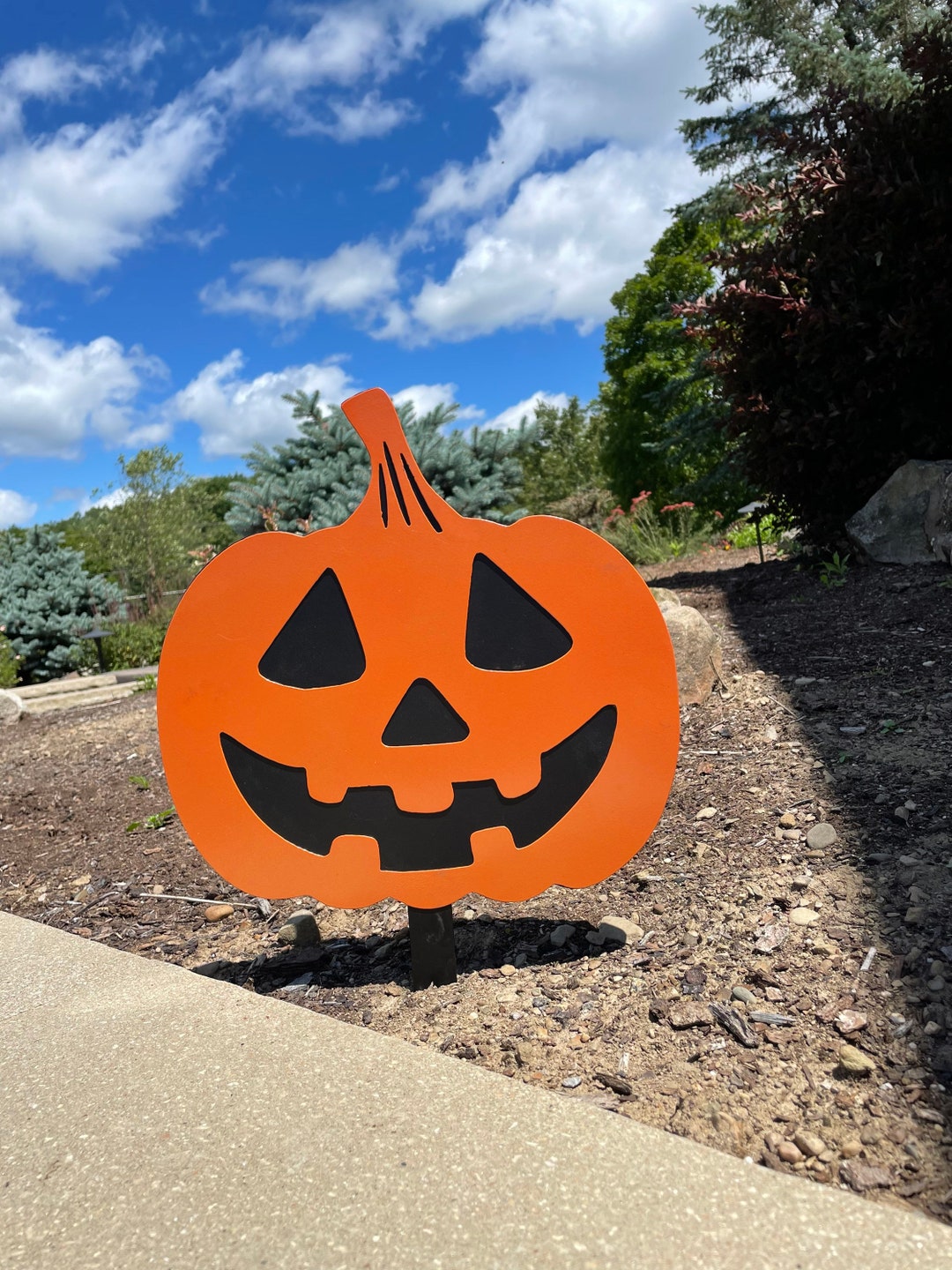 Metal Pumpkin Stakes ,metal Fall Stake, Metal Pumpkin Yard Stake ...