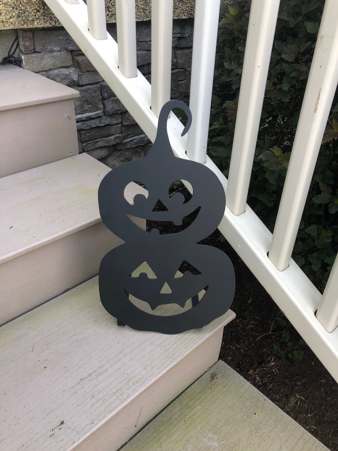 Metal Pumpkin Decor Halloween Decor Fall Metal Art Outdoor Etsy