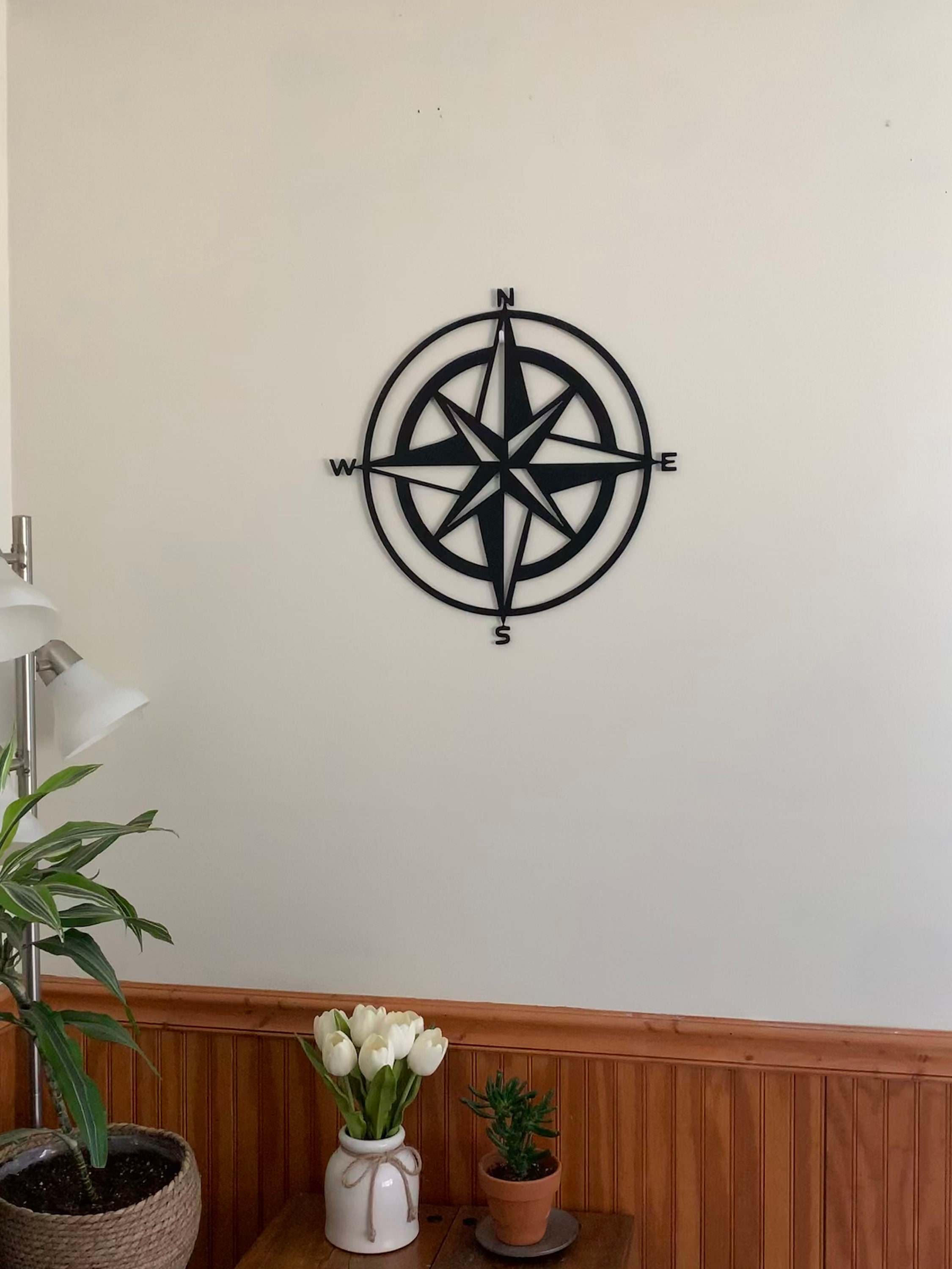Metal Compass Sign, Nautical Compass Sign, Metal Wall Art - Etsy