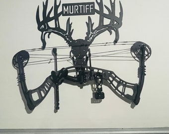 Custom Metal Bow Holder, Personalized Bow Holder, Custom Bow Holder