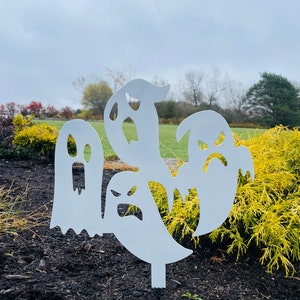 Metal Ghost Yard Stake Ghost Garden Decoration 4 Ghost Yard - Etsy