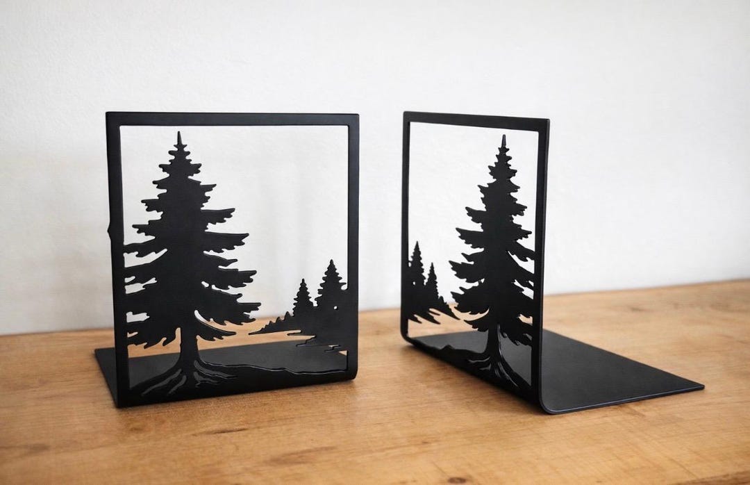 Metal Bookends, Tree Bookend, Tree of Life, Office & Bookshelf Book ...