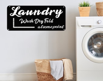 Metal Laundry Sign | Laundry Room Decor | Laundry Room Ideas | Metal Sign | Farmhouse Laundry Sign | Modern Laundry Sign