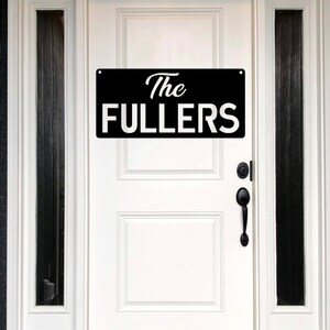 Metal Family Name Sign, Last Name Door Sign, Metal Home Decor, Custom Metal Name Sign