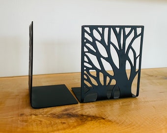 Metal Bookends, Bookends Pair, Tree Bookend, Tree Of Life, Office & Bookshelf Book Stopper