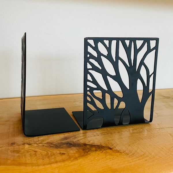 Metal Bookends, Bookends Pair, Tree Bookend, Tree Of Life, Office & Bookshelf Book Stopper