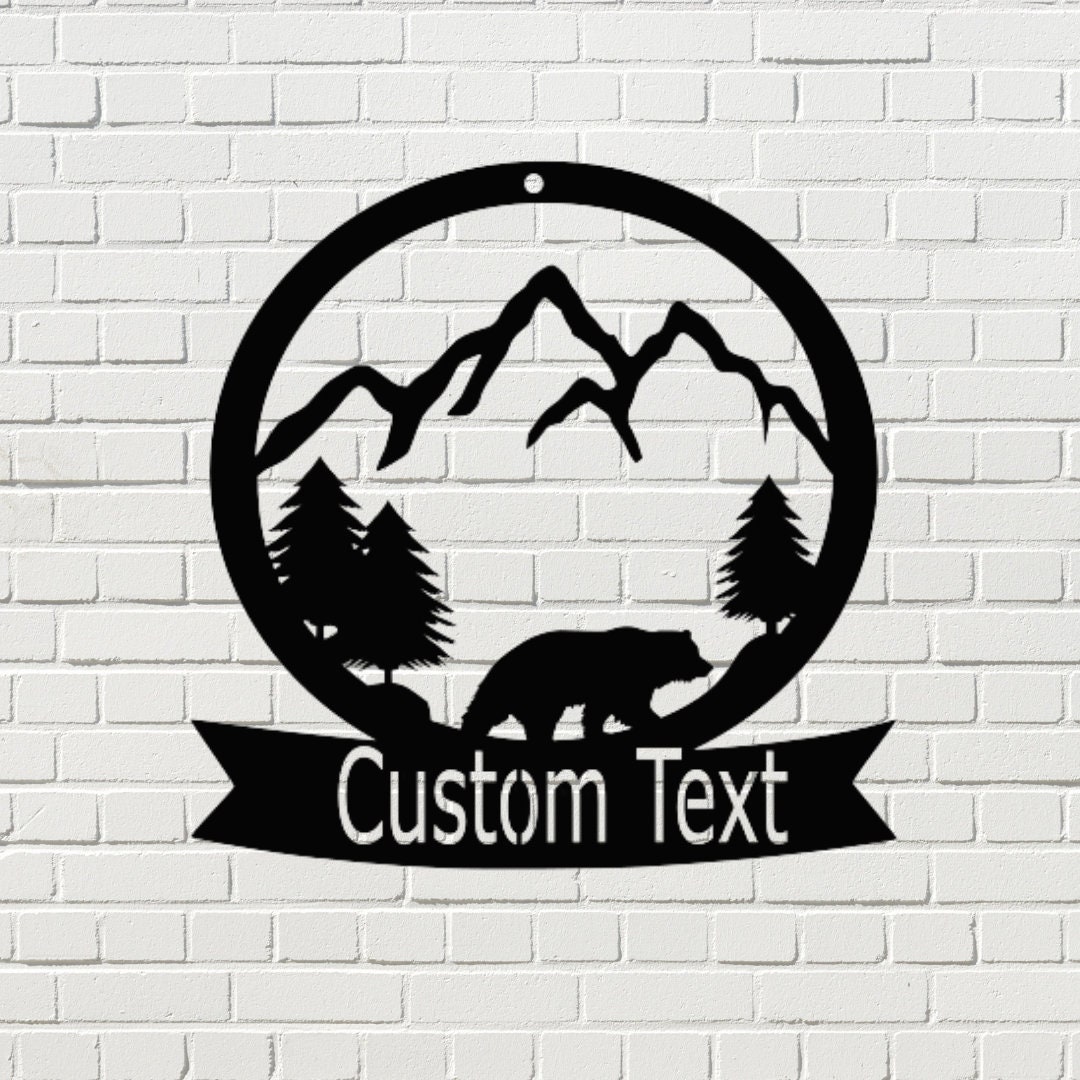 Custom Bear Sign, Metal Personalized Sign, Custom Sign - Etsy