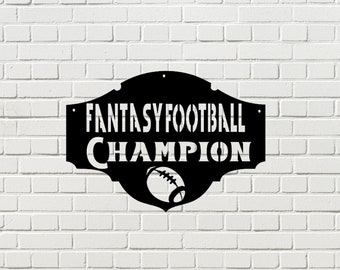 Fantasy Football Metal Award, Fantasy Football Metal Wall Sign, Fantasy Football League Award