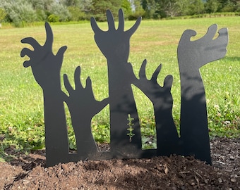 Zombie Hands Metal Yard Stake, Zombies, Zombie Decor, Halloween Decor, Fall Decor, Zombie Decoration, Halloween Outdoor Decor
