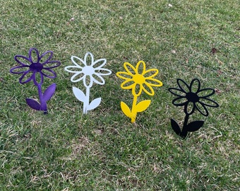 Metal Flower Stake, Metal Garden Flower Stake, Outdoor Gift For Her, Mothers Day Garden Gift