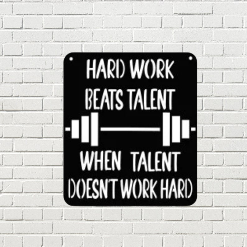 Metal Gym Sign, Motivational Quote Signs, Custom Metal Sign, Office ...