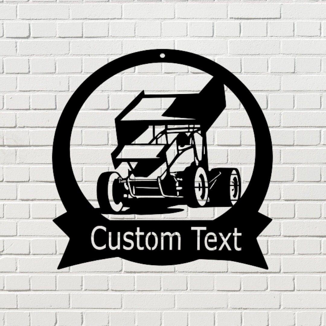 Racing Machine Sign Sprint Car Personalized Metal Sign, Sprint Car Sign, Metal Racing Sign ...