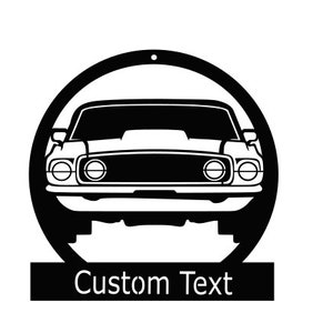 Personalized Custom Garage Sign, Metal Dads Garage Sign, Mustang Metal Sign image 2