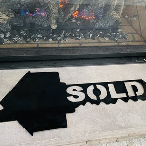 Metal Sold Sign, Realtor Sold Sign, Realtor Closing Sign, Real Estate Closing Sign Gift