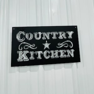 Metal Country Kitchen Sign, Farmhouse decor, Kitchen Wall Art, Metal Kitchen Decor, Farmhouse Gift
