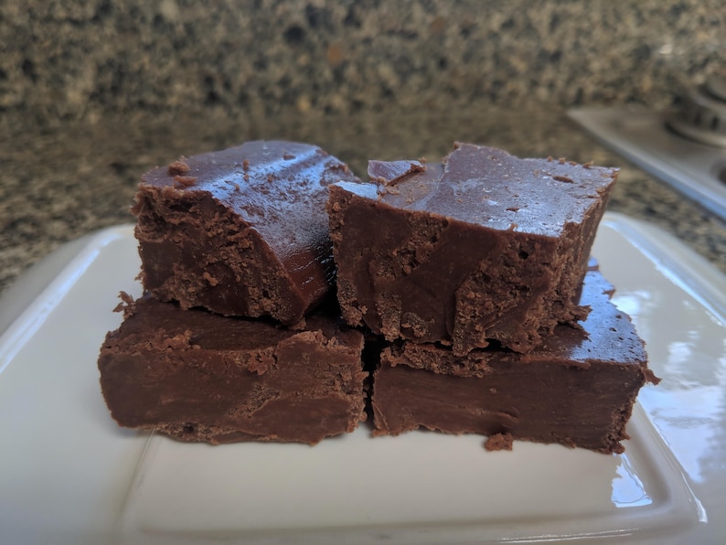 Chocolate Peanut Butter Goat Milk Fudge 8 Oz Etsy
