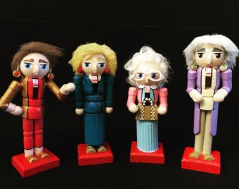 The Olden Girls Nutcracker Set, Golden Girl Collector, The Golden Girls Gifts, Golden Girls Decor,Custom Made Nutcracker, Betty White Gift