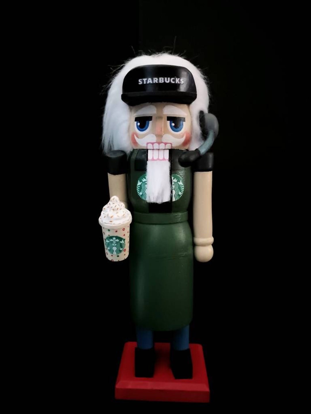 Custom Starbucks Barista Nutcracker, Coffee Barista Gift, Nutcracker
