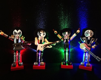 KISS Nutcracker Set, Custom Band Nutcrackers, Kiss Fan Gifts, Kiss Band Collectibles, Unique Nutcracker Gift, Nutcracker Collector Gift