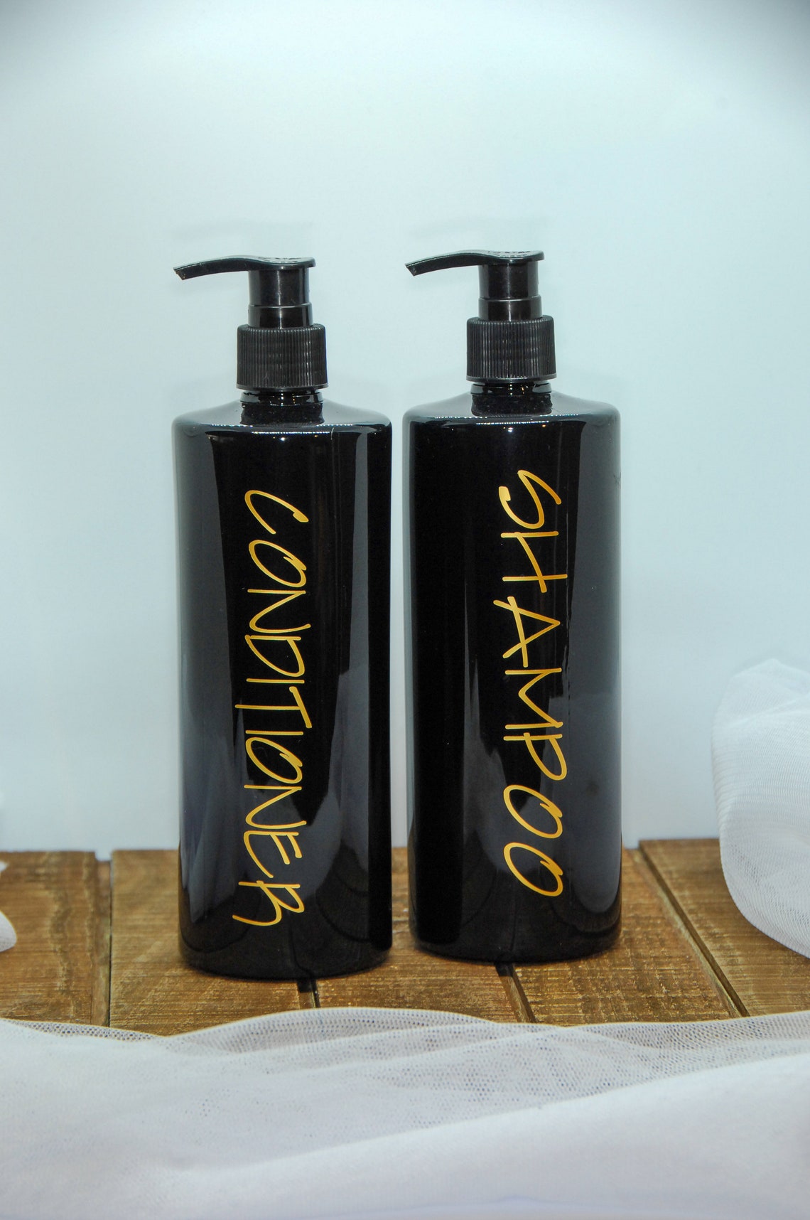 Shampoo and Conditioner Vinyl Decal Stickers Etsy