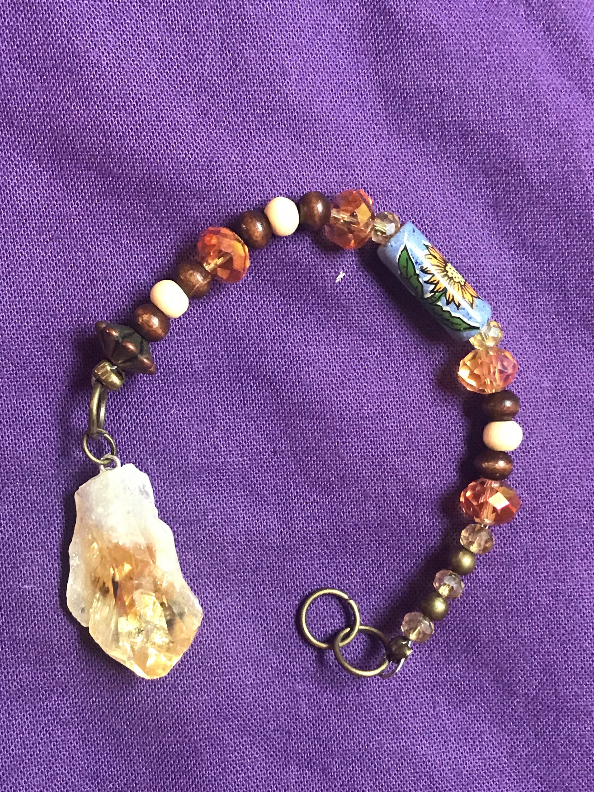 Yellow Quartz good luck rearview mirror dangler or Sun Catcher Etsy.de